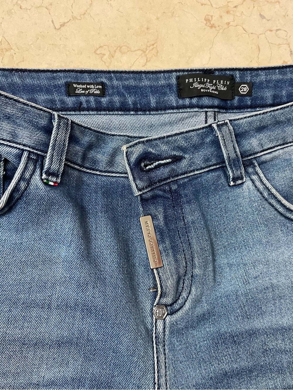 Philipp Plein Men's Medium Blue Slim Jeans